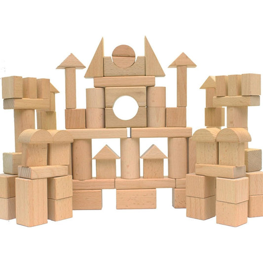 100 Beech Building Blocks for Children Educational Use