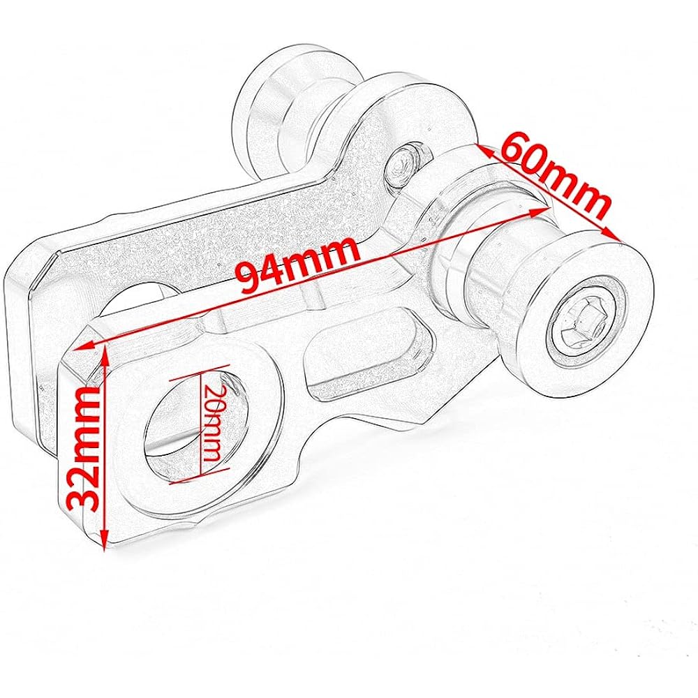 Motorcycle Swing Arm Spool Slider CB650R CBR650R CB650F CBR650F 2019 2020 Rear Wheel Axle Stand Pickup Hook Chain Adjuster Block for Swing Arm Spool Slider (Color: Titanium)