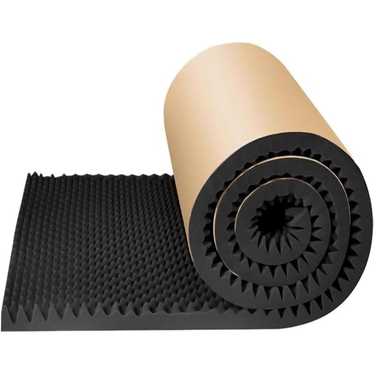 Soundproof Foam Soundproof Board 5m/Roll Noise Insulation Soundproof Foam, 3cm Thick Self-Adhesive Acoustic Foam Panel for Home/Studio, Easy to Cut. (Color: Black, Size: 10m)