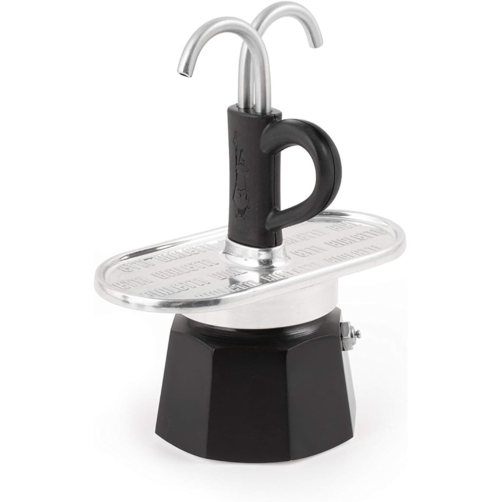 BIALETTI Bialetti Mini Express Induction 2 Cups IH Compatible & Direct Fire Type/Espresso Cup Included (Coffee Maker Espresso Maker Macchinetta)