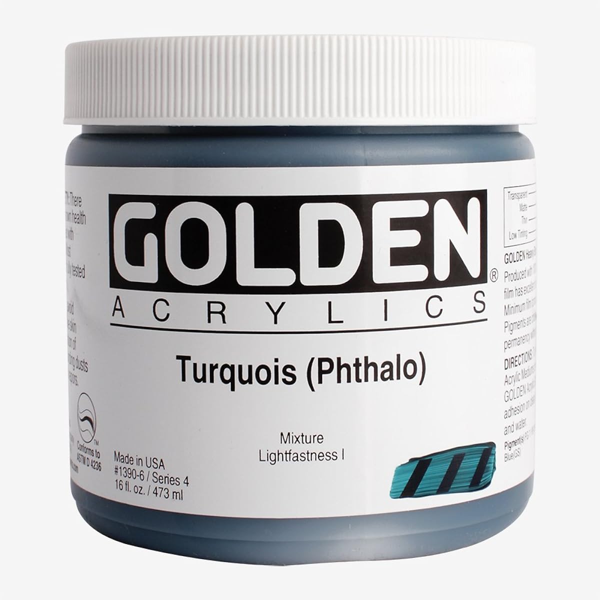 (473ml) - Golden Artist Colours H/Body Turq Phth Iv