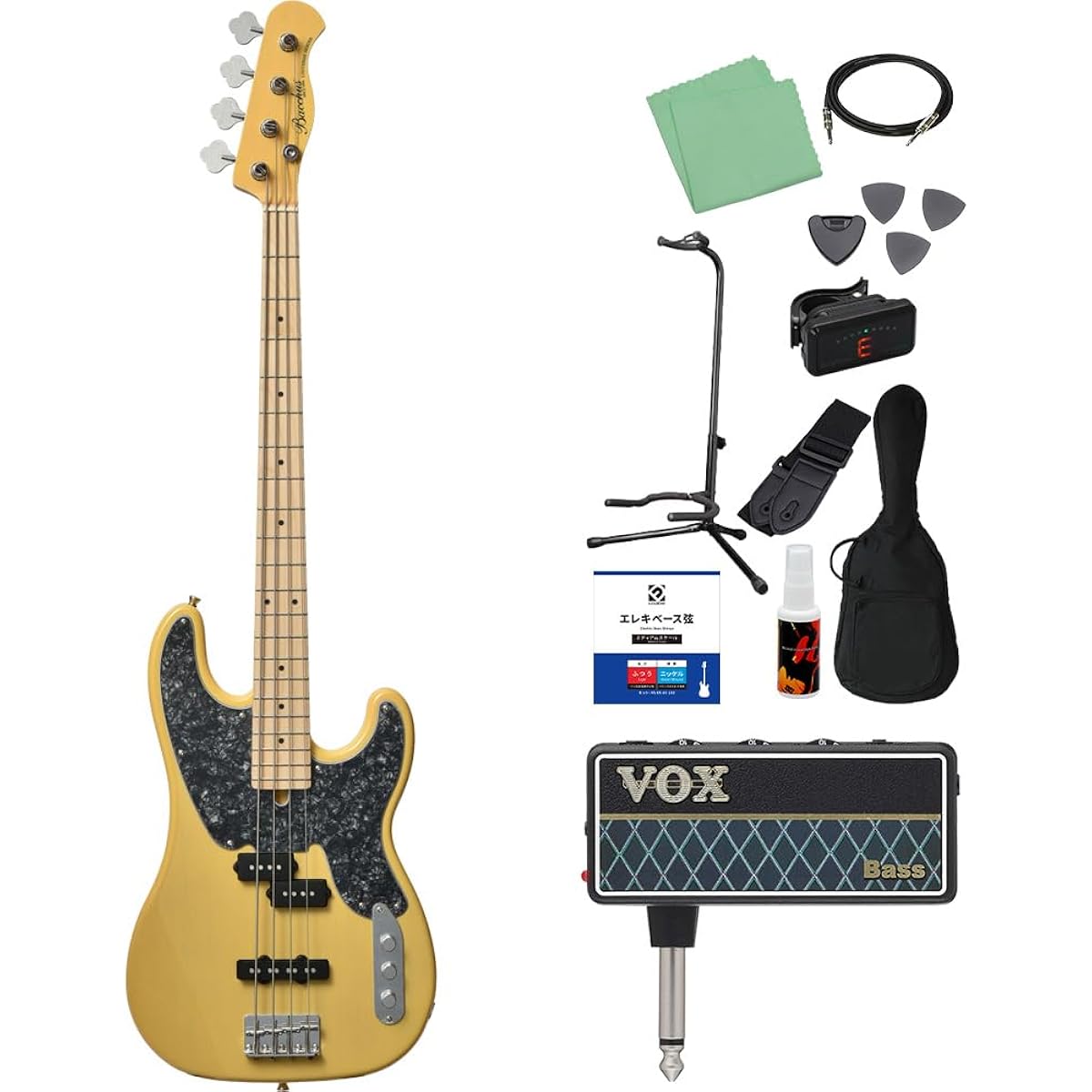 Bacchus BTB-PJ/M/MH BBD bass beginner 12-piece set [with amPlug] PJ type Bacchus