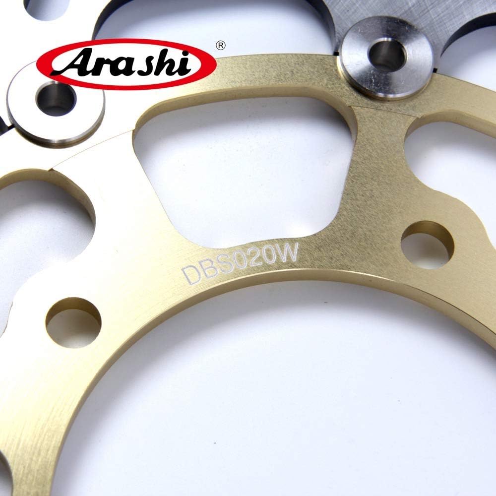 Arashi Front Brake Disc Rotor Compatible with Suzuki GSXR1000 GSX-R1000 GSXR 1000 2005-2008 Motorcycle Replacement Accessories Gold GSXR600 GSXR750 GSX-R600 GSX-R750 2006 2007