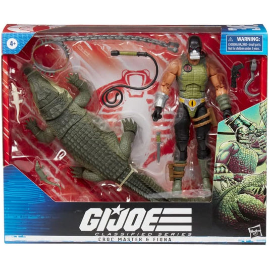 G.I. Joe Classified Series Crocomaster & Fiona Action Figures 38 Pieces Premium Collectible Toys with Accessories 6 Inch Scale Custom Packaging Art