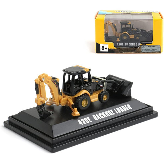 160:1 N Scale Construction Vehicle - Exquisite Diecast Mini Construction Truck Train Set (420E Backhoe Loader)