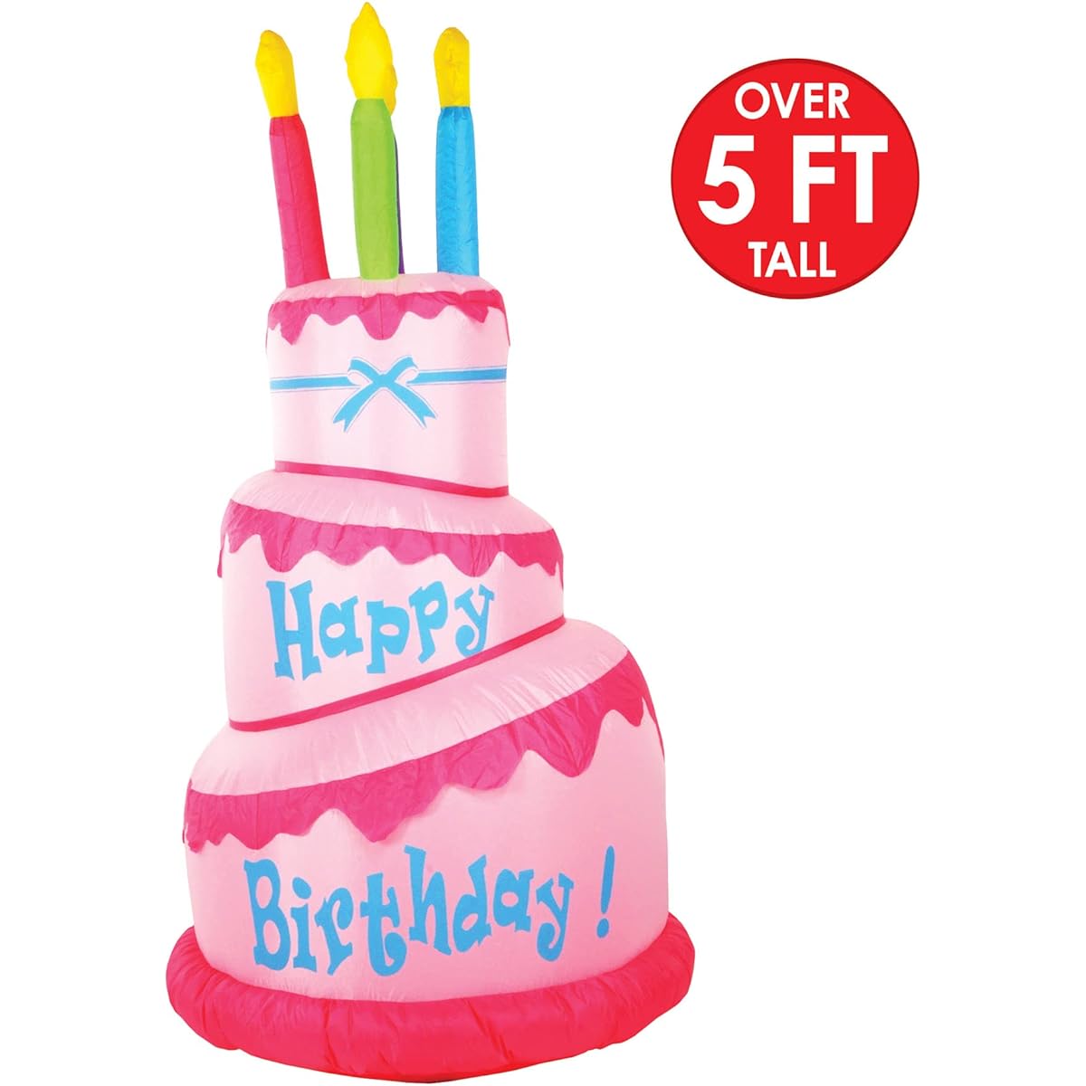 Beistle Novelty Jumbo Inflatable Cake Happy Birthday Party Decorations for Yard Outdoor Lawn Decoration
