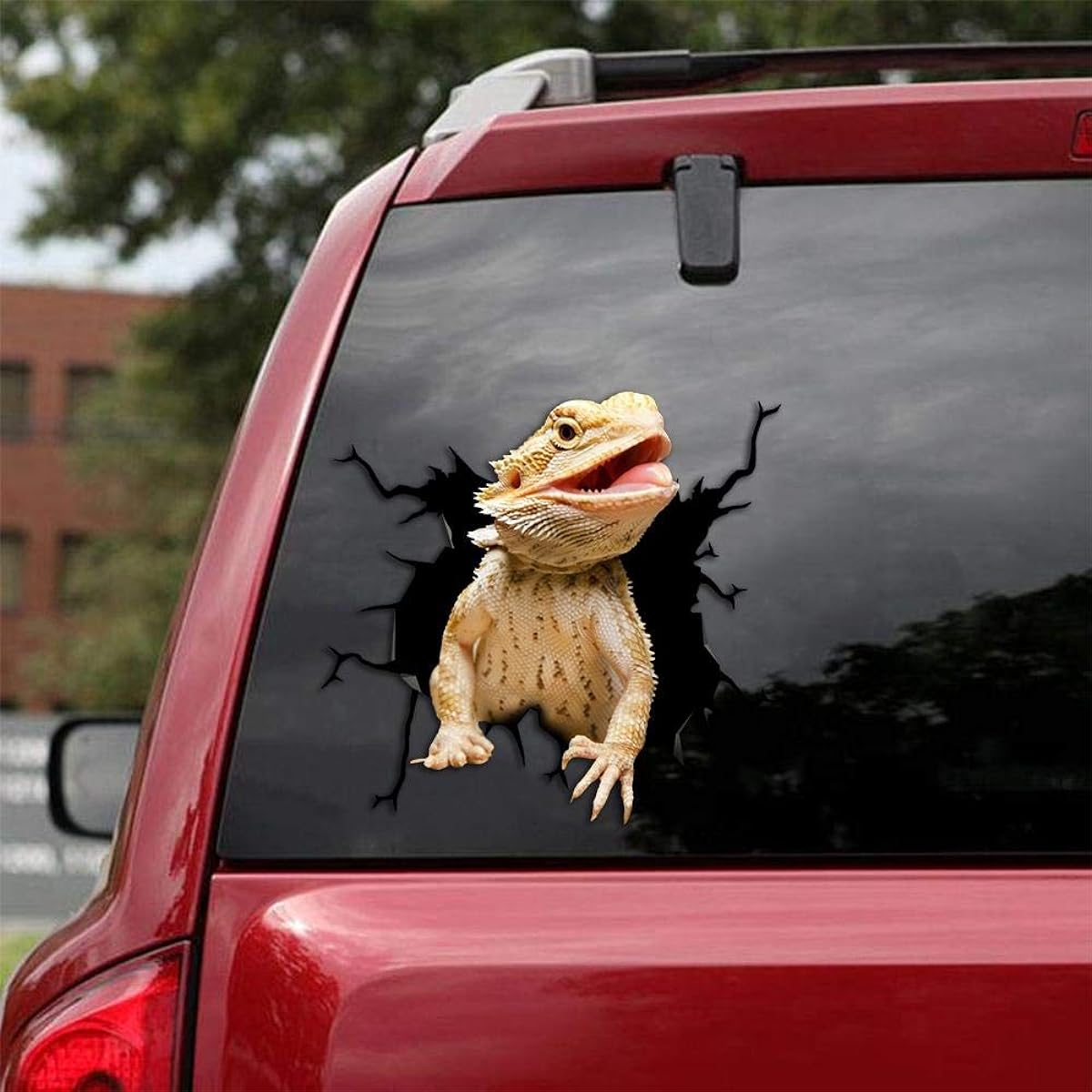 Gift of the Sea Bearded Dragon Car Decal Wall Decal Sticker Set of 2 Realistic Car Sticker Design Wild Animal Series 25 Sizes 10" x 10"