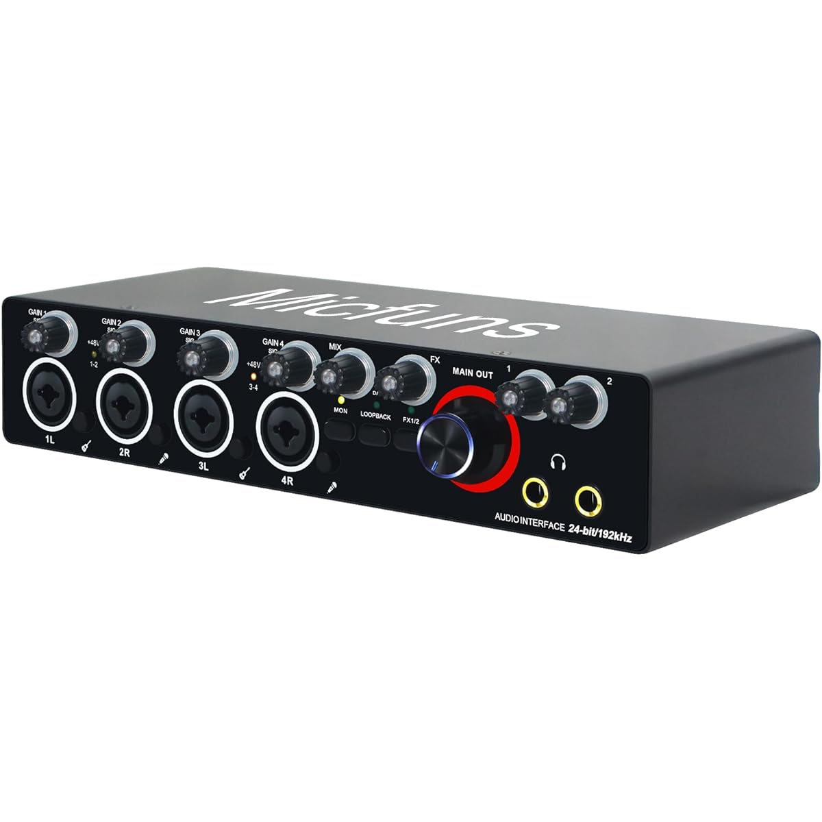 Micfuns MA01 Audio Interface 4 Channels for Computer Recording