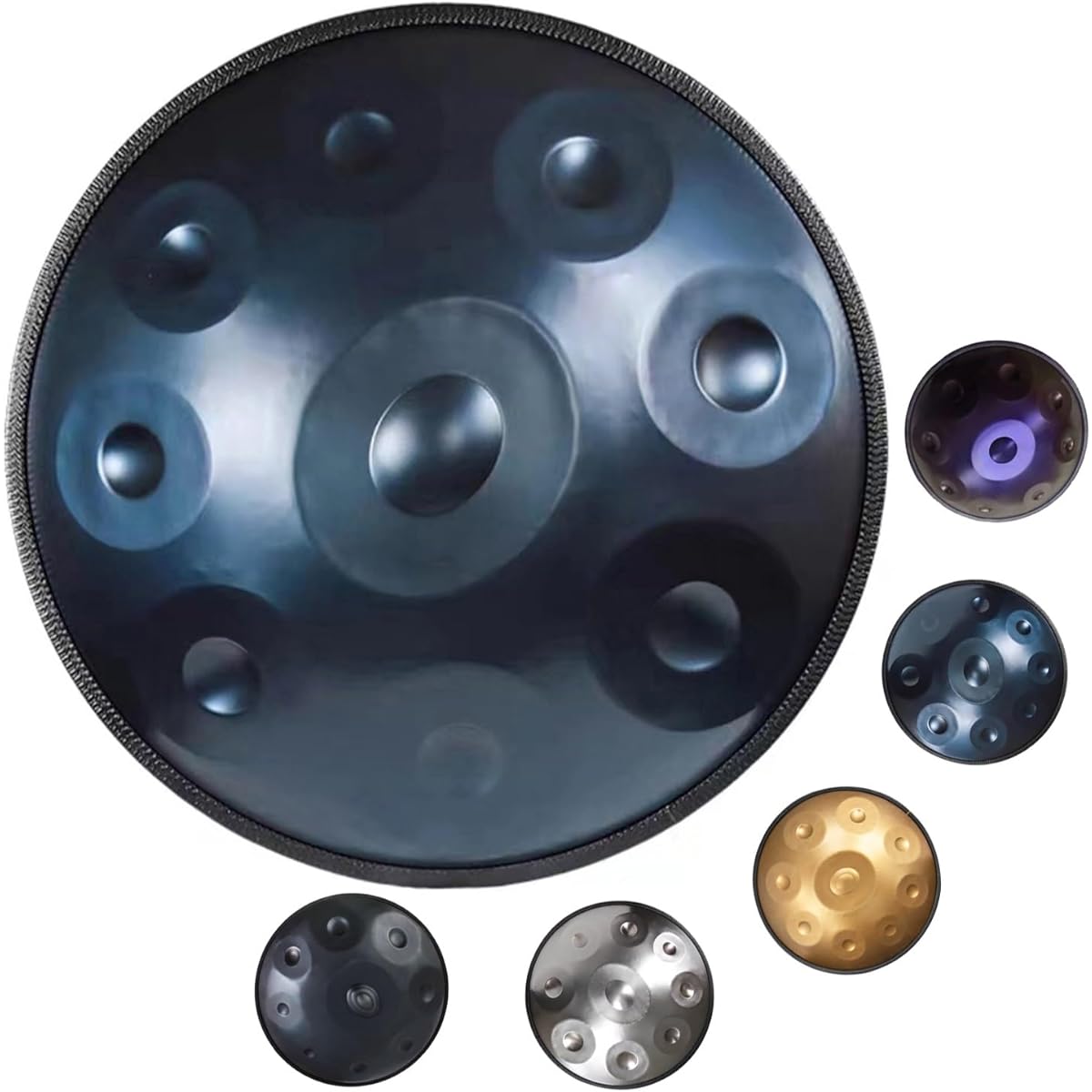Handpan Steel Drum D Minor 432Hz/440Hz 9 Tones Handpan Drum Handpan Drum Instrument Steel Hand Drum Professional (D3/A3/bB3/C4/D4/E4/F4/G4/A4) (Color: Blue, Size: 440Hz)