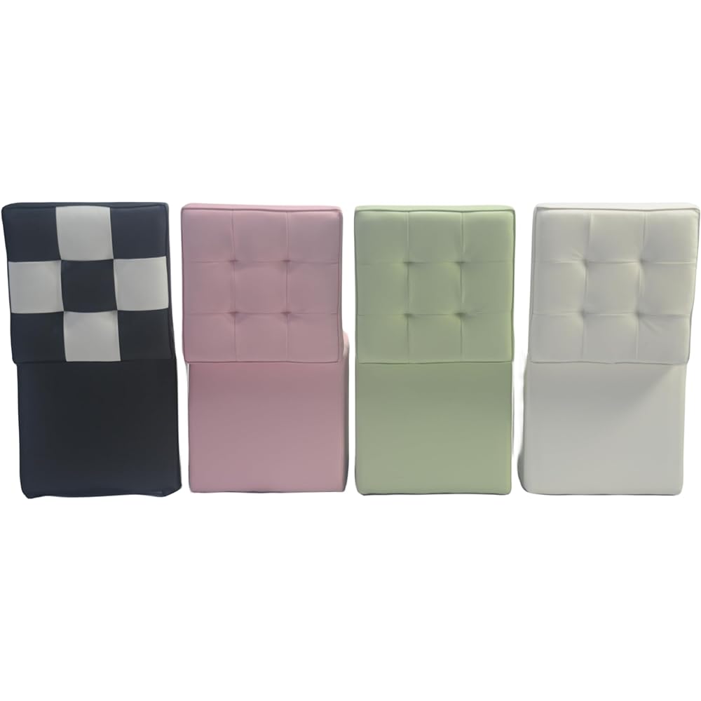 TOURSE Storage Stool Box Stool Width 35 x Depth 35 x Height 40cm Ottoman Ottoman Chair Desk Chair Dresser Chair Low Sofa with Integrated Lid No Assembly Required Pink