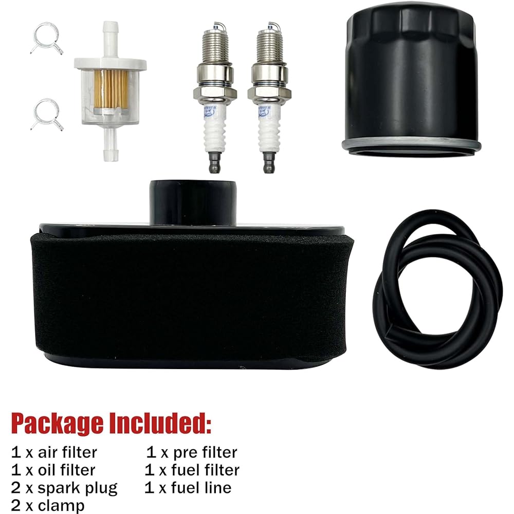 NewJ's 11013-7047 Air Filter 49065-7007 Oil Filter Tune Up Kit for Kawasaki FR651V FR691V FS481V FS541V FR730V FS600V FS651V FS691V FS730V 4 Stroke Engine Lawn Mower