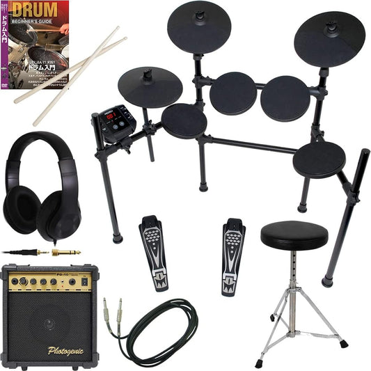 MEDELI Electronic Drum DD-401J DIY KIT Sakura Instrument Original Set [Includes instructional DVD, amplifier, cable, chair, and headphones]