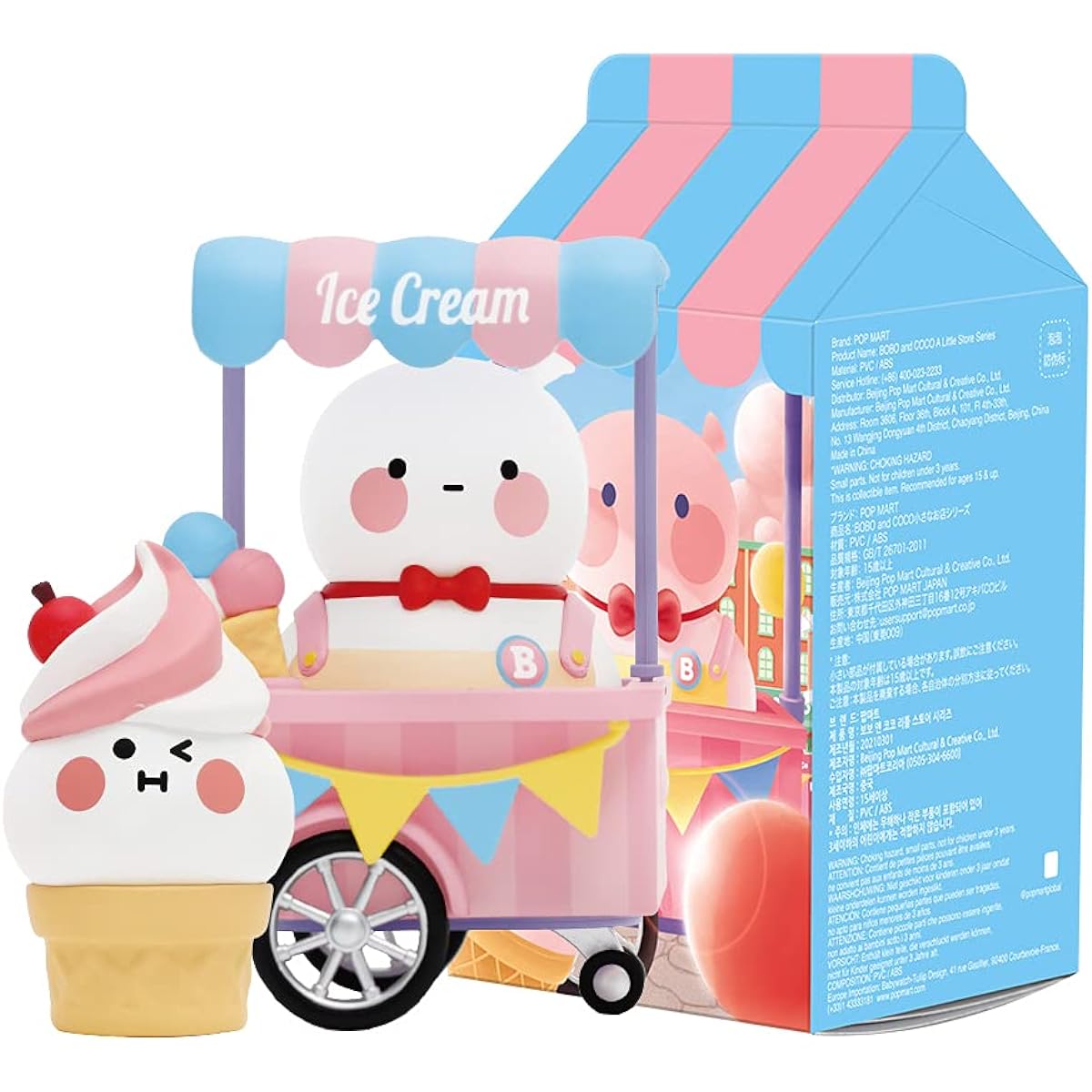 POP MART BOBO and Coco A Little Store Series Lucky Figure Blind Box 1 Piece Set Cartoon Toy Christmas Birthday Gift Collection Cute Toy Figure
