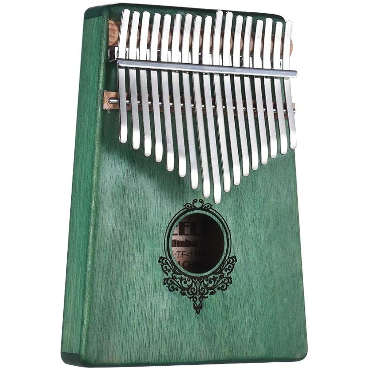 Thumb Piano 17 Keys Kalimba Portable Thumb Piano African Musical Instrument (Size:One Size; Color:Green)