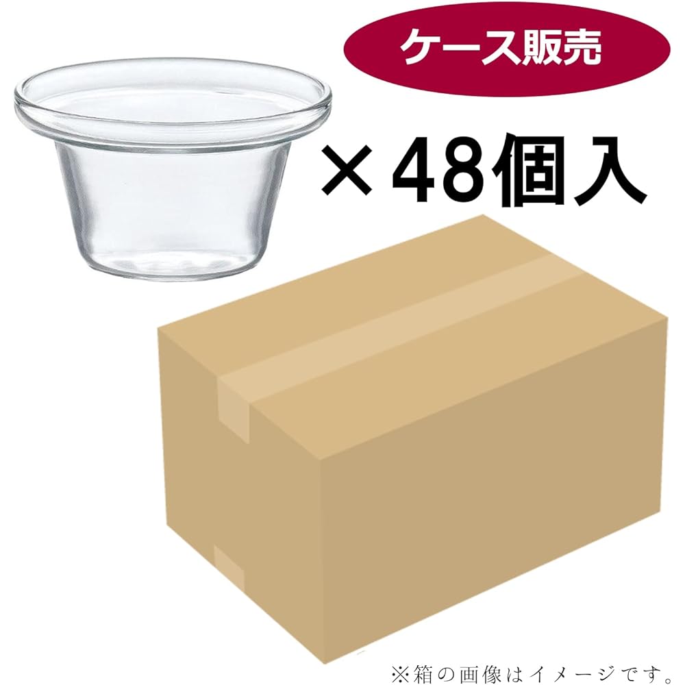 Toyo Sasaki Glass Small Plate Flower Ornament Mini Cup (Sold in Case) Clear 50ml 48 pieces TS44012