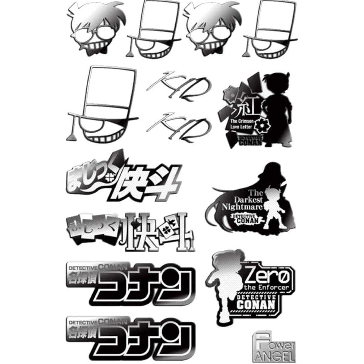 Stickers Detective Conan Stickers Kaito Kid Magic Kaito Stickers Mirror Stickers Metal 15x10 [Domestic Shipping]