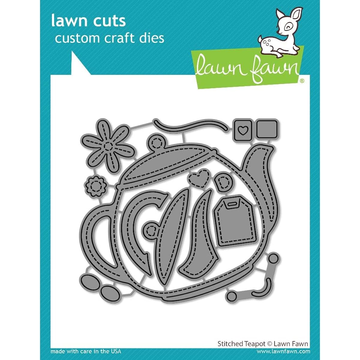 Lawn Fawn LF2877 Stitch Teapot Dice