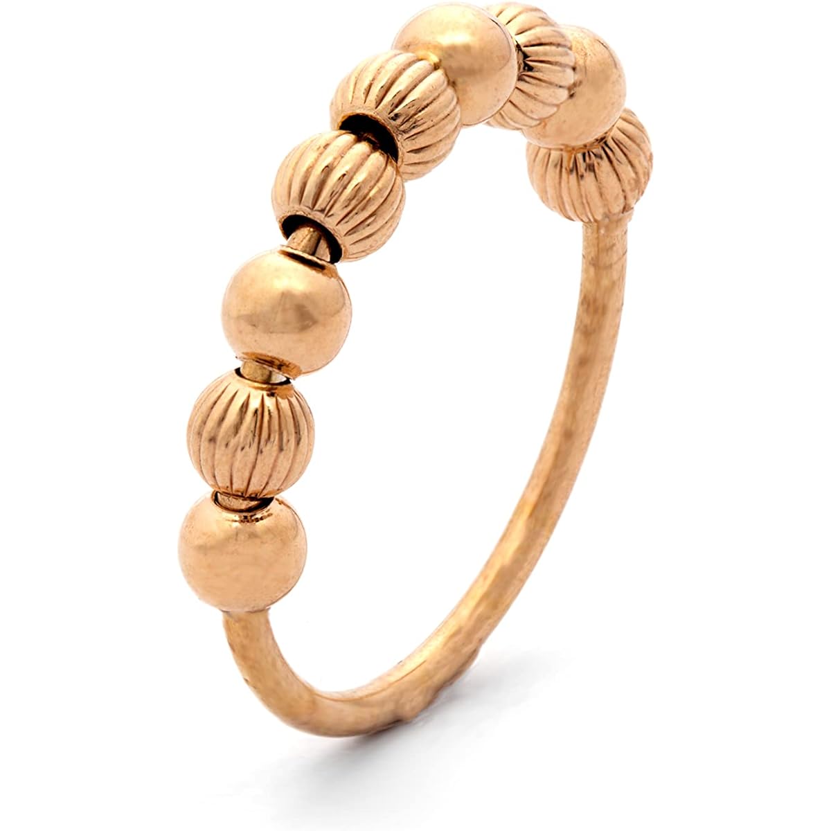 Paz Creations Sterling Silver Beaded Ring for Women Stylish Anxiety Ring Designer Ring Made in Israel