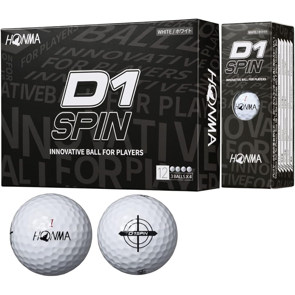 Honma Golf HONMA Ball D1 SPIN Ball 1 Dozen (12 pieces)