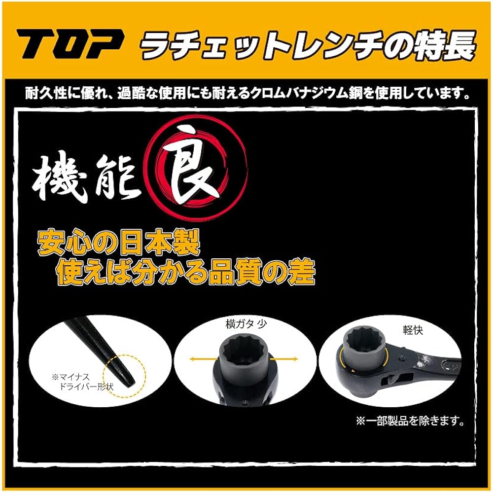 Top (TOP) High torque ratchet wrench 21mm 12-sided socket for pressure welding *2 pieces RM-21x21H