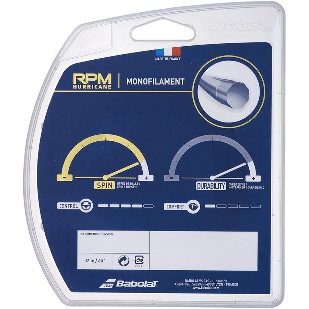 Babolat Tennis Gut String RPM HURRICANE RPM Hurricane 12m single string 241141 [Post-mail compatible]