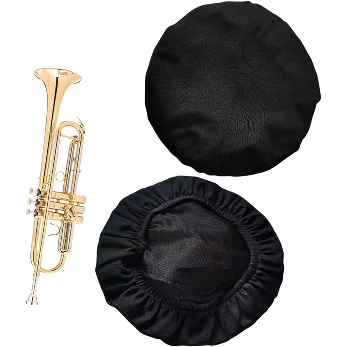 KYT Music Instruments Bell Cover Trumpet Alto Saxophone Bell Cover 5" Washable Reusable 2 Layer Bell Cover for Trumpet Alto Saxophone Bass Clarinet Cornet