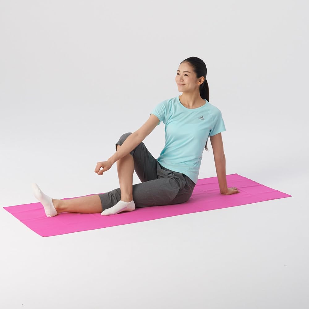 "Smooth Dry Yoga Mat Size" Rose 63cm x 172cm Photocatalyst Microfiber Asuka Towel Absorbent Quick Drying Antibacterial/Deodorizing Towel yoga-ROS