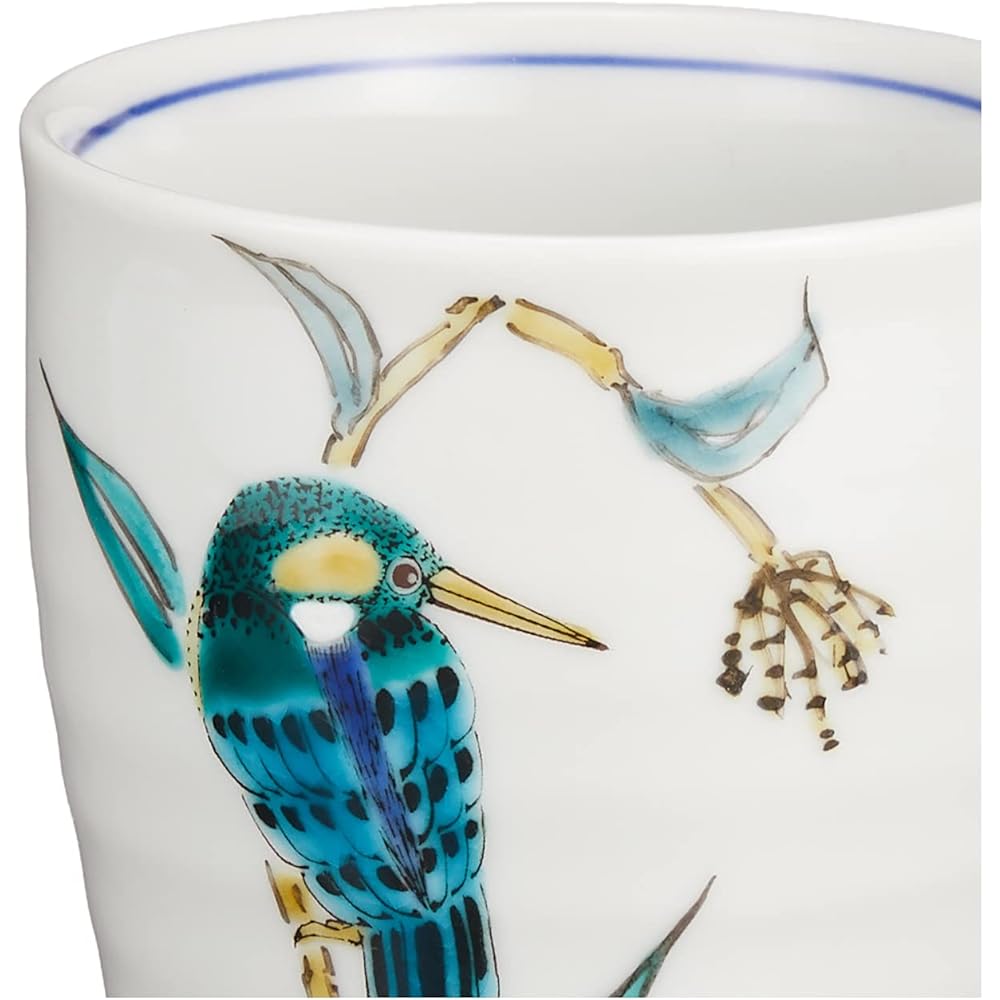 Kutani Ware Mug Cup Approx. 8 x 10 cm Pair Kawasemi Made in Japan 32K23S3