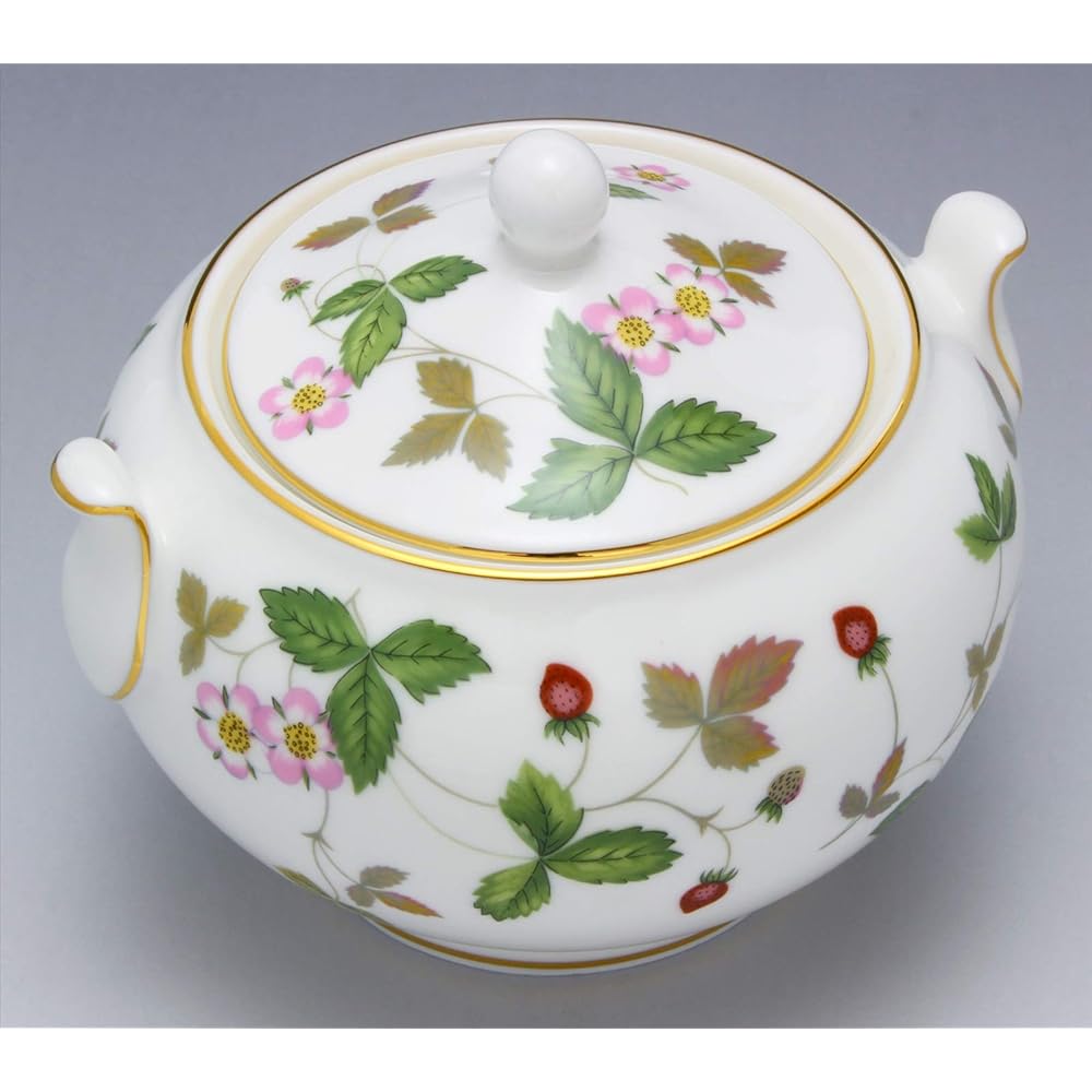 [Regular Imported Product] Wedgwood Wild Strawberry Tea Sugar Box L Wedding Gift Present 50105506034