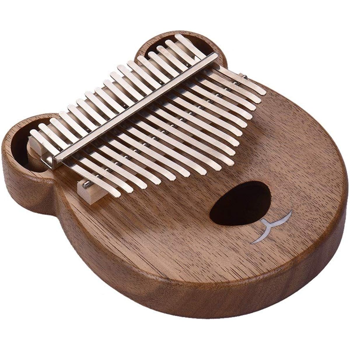 Thumb Piano Cute Bear Wooden 17 Key Kalimba Thumb Piano African Musical Instrument