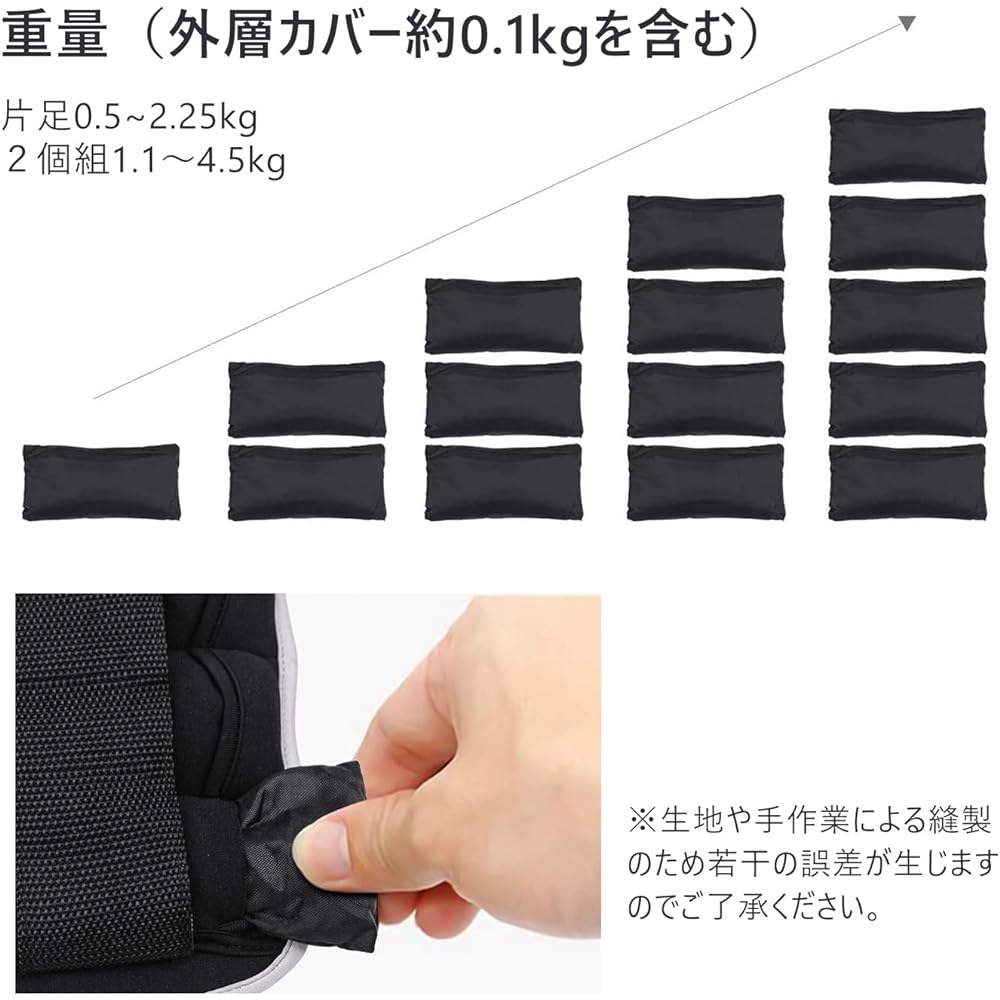 Muscle Training Weight LACOIN Set of 2 Weight Adjustable Ankle Weights Ankle Weights Power Ankle 5 Levels Adjustable Soft Bilateral Use Walking Jogging Exercise Aerobic Exercise Core Training Weight Training