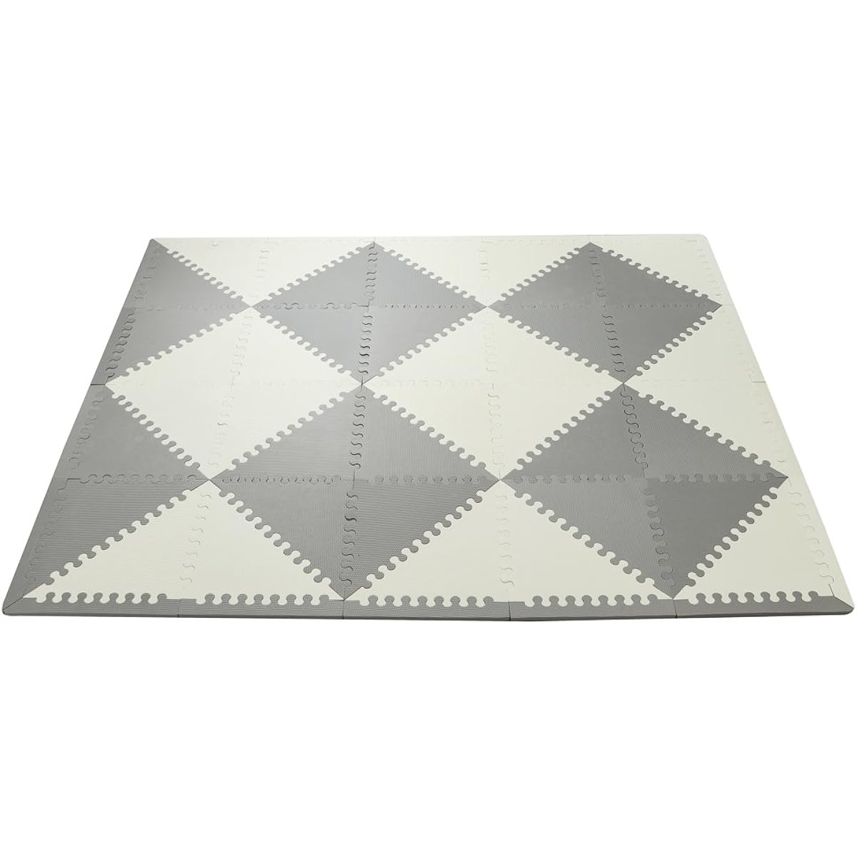 Skip Hop Playspot Foam Floor Tiles Mat Playspot Geo Foam Floor Tiles Play Mat Baby (GREY CREAM) SKIP HOP [Parallel Import]