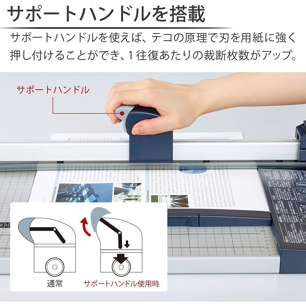 KOKUYO Cutting Machine Paper Cutter Rotary Type 60 Sheets Cut Titanium Processed Blade A3 DN-TR601