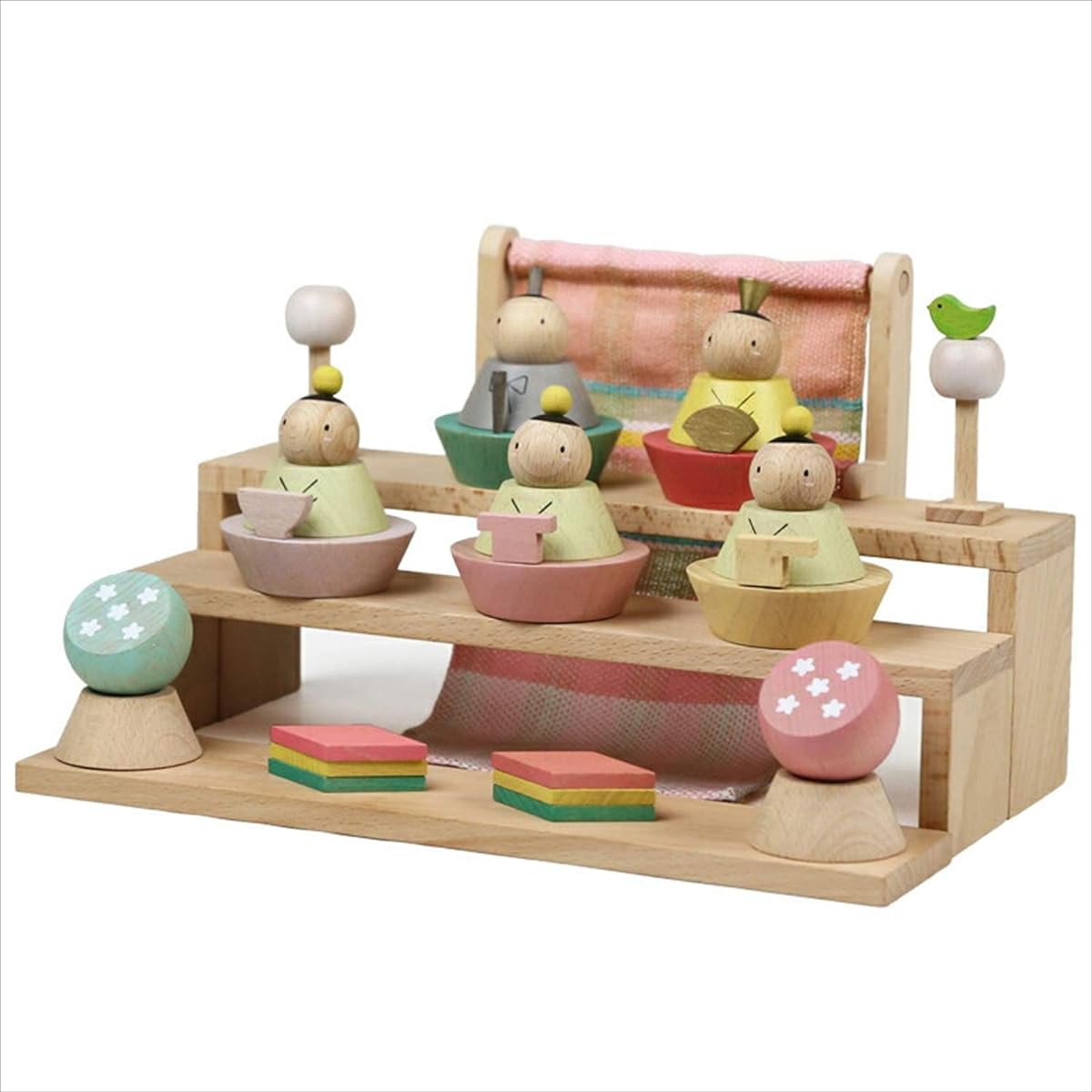 Hina Dolls Puca HINANINGYO Building Blocks Mini Hina Dolls Five-Person Decoration Tokunaga Carp Streamers