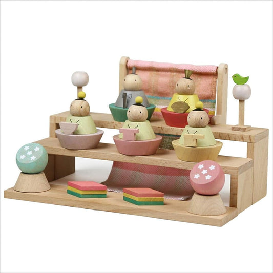 Hina Dolls Puca HINANINGYO Building Blocks Mini Hina Dolls Five-Person Decoration Tokunaga Carp Streamers