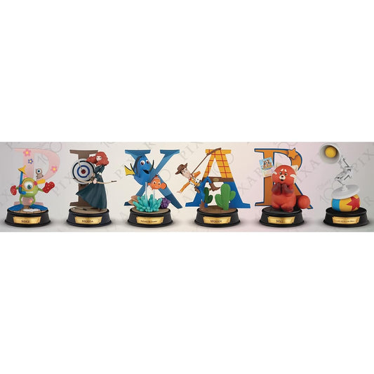 Disney Wonderful 100 Years Pixar Alphabet Art Series Mini Diorama Stage MDS-003 6-piece set
