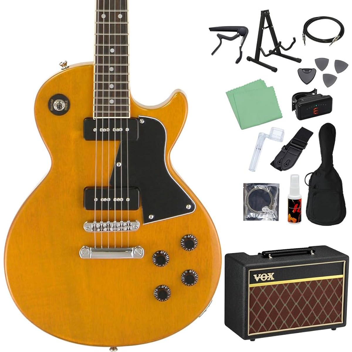 Blitz by AriaProII BLP-SPL YL 14-piece electric guitar beginner set [with VOX amp] Les Paul Special TV Yellow Blitz