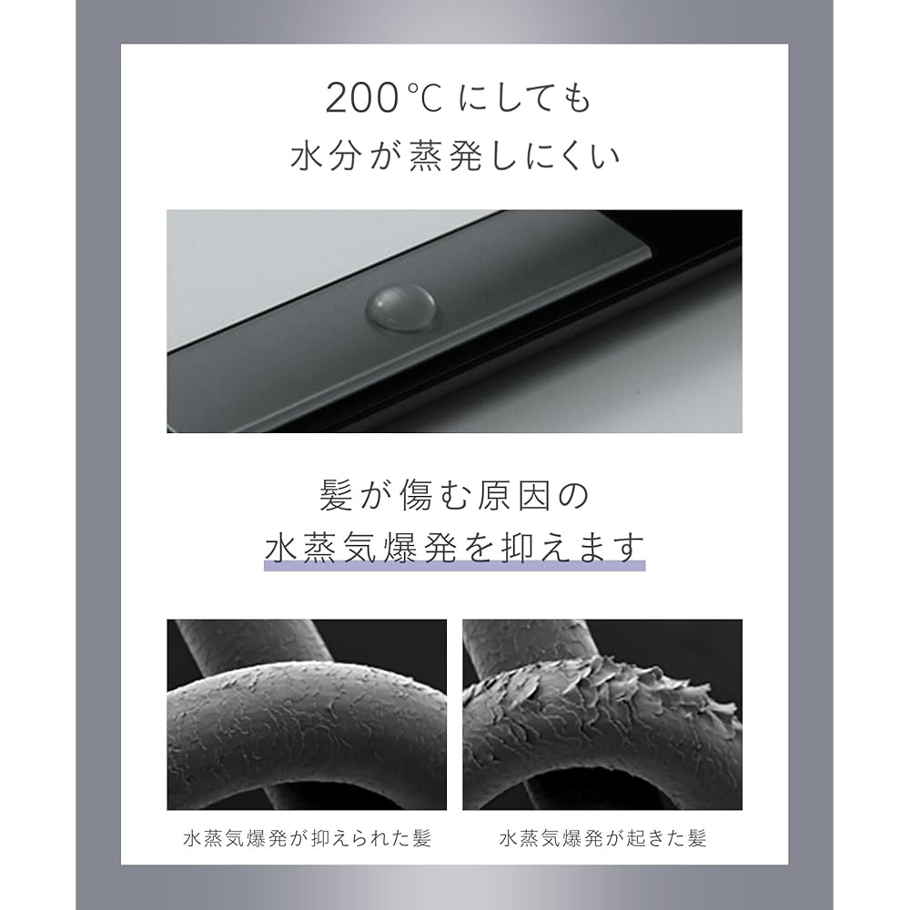 SALONIA Smooth Shine Straight Hair Iron 24mm [Gray] Comes with heat-resistant pouch SAL23105GR