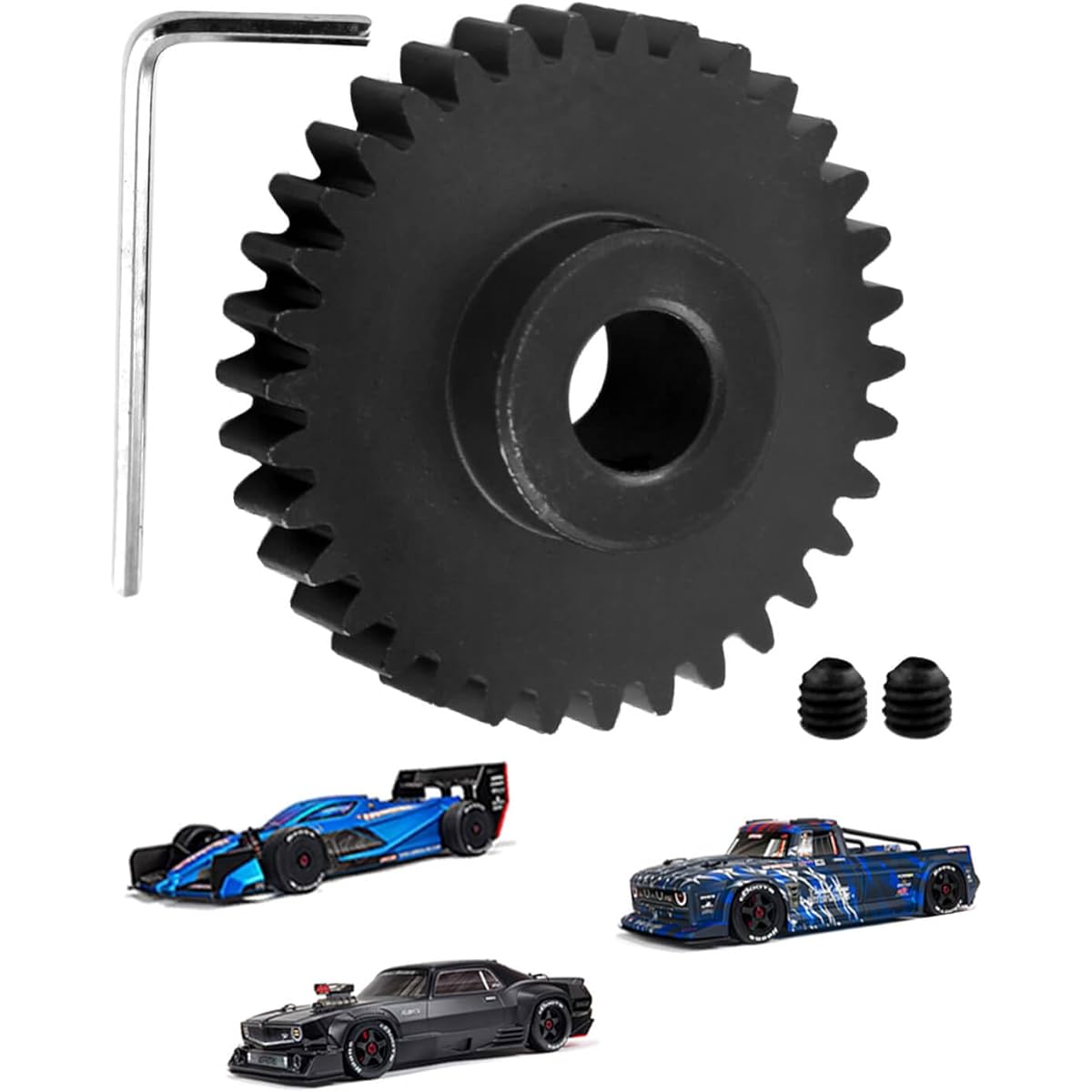 RCMYou 34T Pinion Gear Wrench Upgrade Parts Metal Transmission Gear Hop-up for ARRMA 1/7 Infraction 6s BLX Limitless