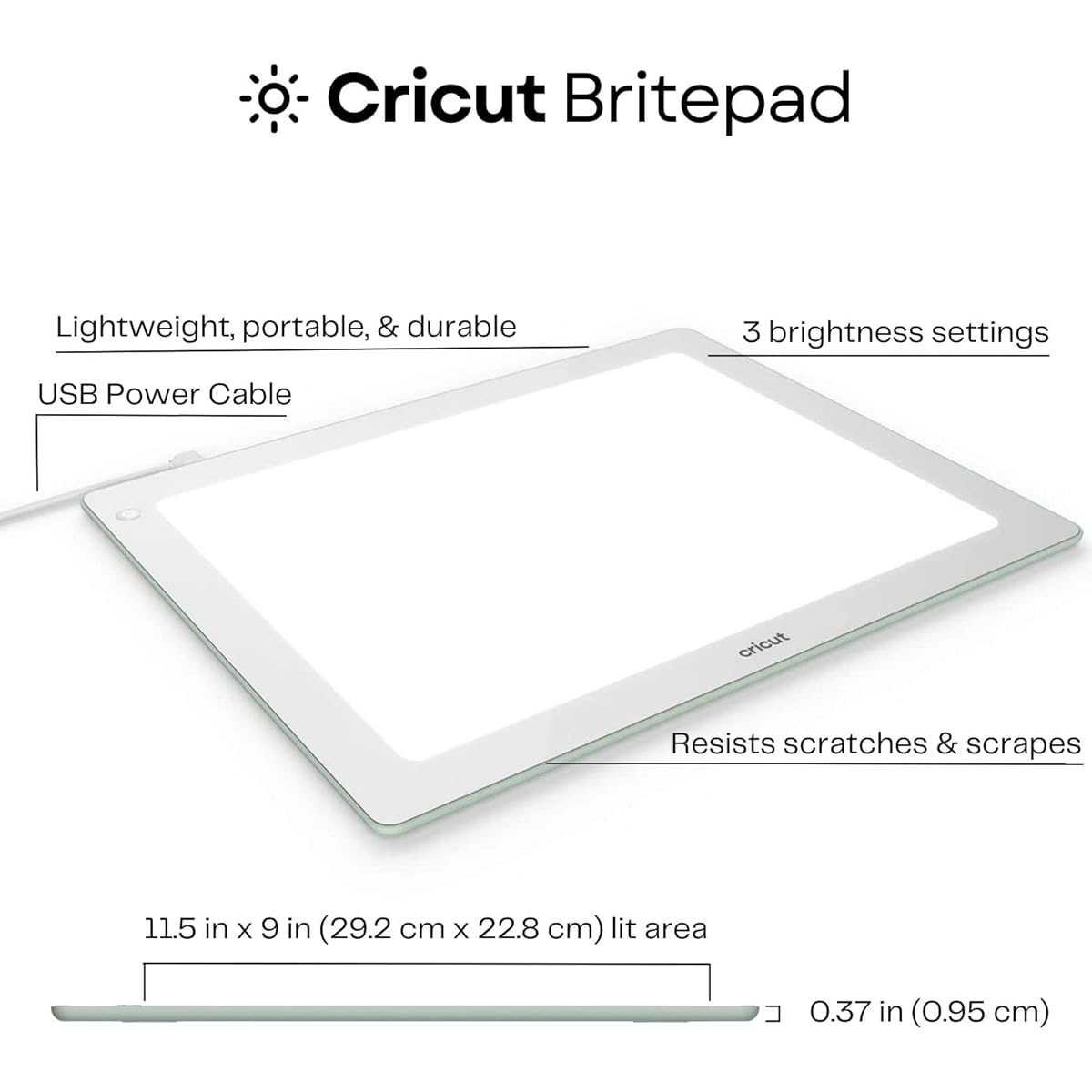 Cricut Bright Pad and Infusible Ink Pen Set - Lightweight Light Box, Brightness Settings, Easy LED Bright Pad, Weed Control Vinyl, Iron-On, Drawing, Tracing, Crafting, Sublimation Markers