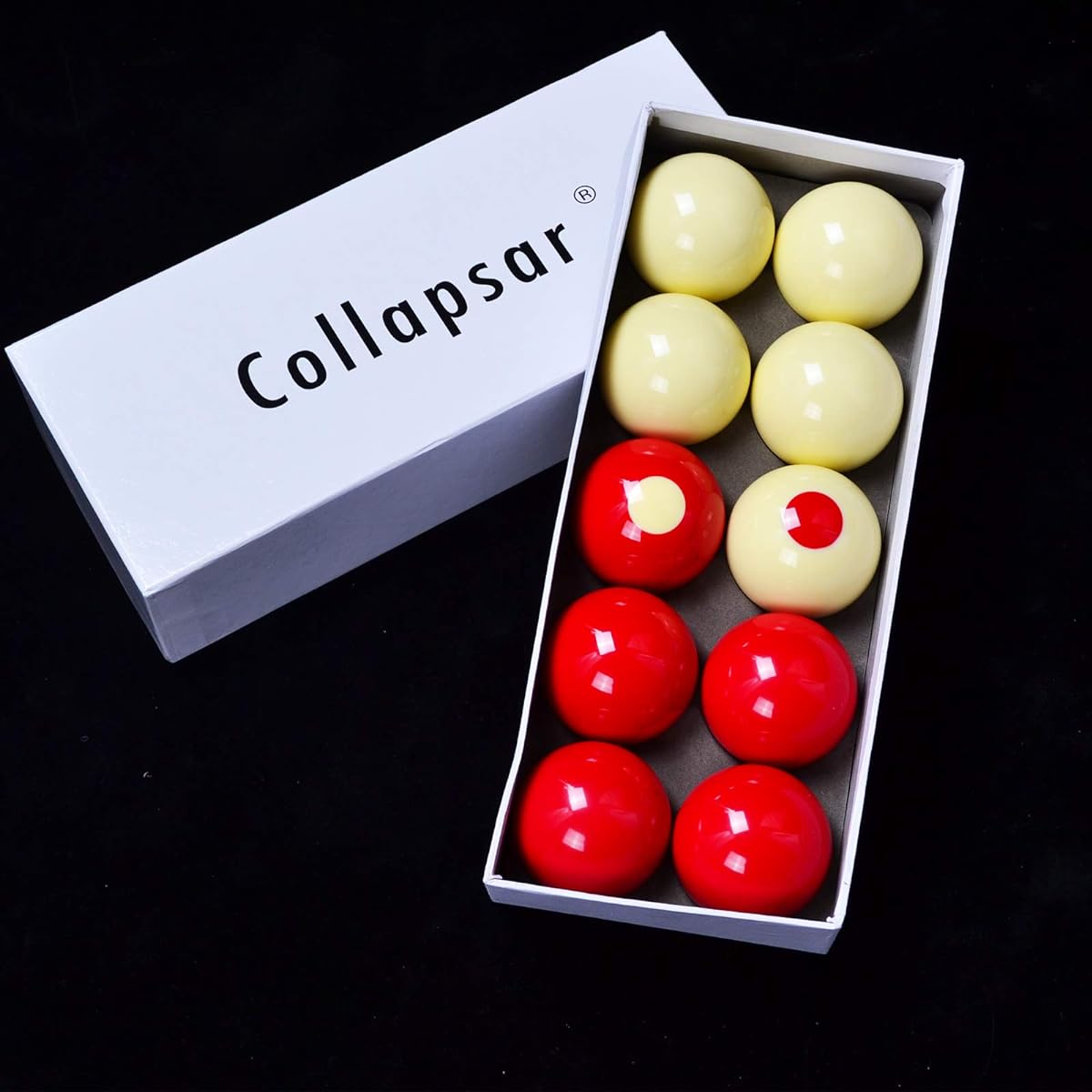 Collapsar Bumper Pool Balls 2-1/8" Regulation Size Standard Set of 10 Billiard Balls