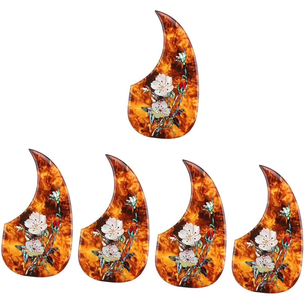 VICASKY 5pcs Guitar Pickguard Ukulele Accessories Guitar Parts Guitar Scratch Plate Acoustic Guitar Accessories Music Protective Plate Electric Guitar Sticker