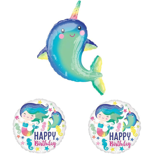 39" Nakjil Foil Mylar Balloons (2) 18" Happy Birthday Nakjil Mylar Foil Balloon Set