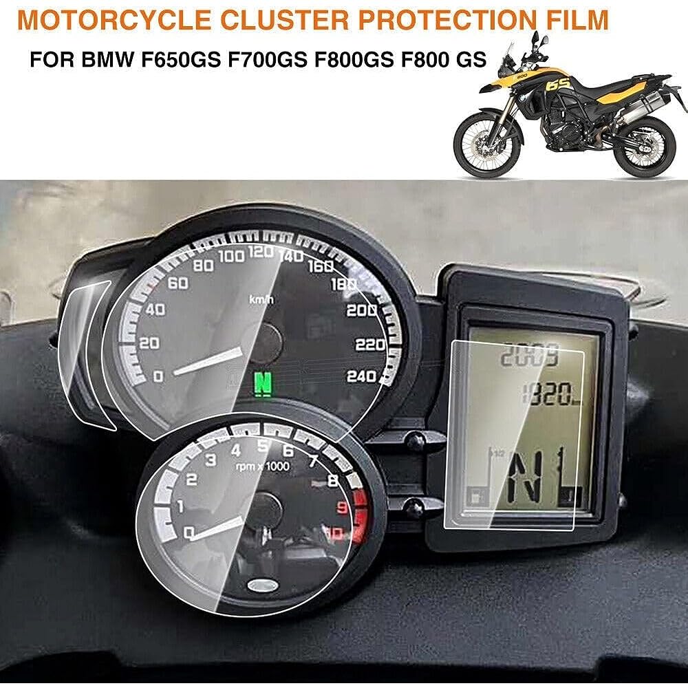 DEMUR Motorcycle Cluster Scratch Protection Film Instrument Speedometer Screen Sticker BMW F700GS F800GS F650GS F800 GS ADV Dashboard Screen Protector (Size : 5 PCS)