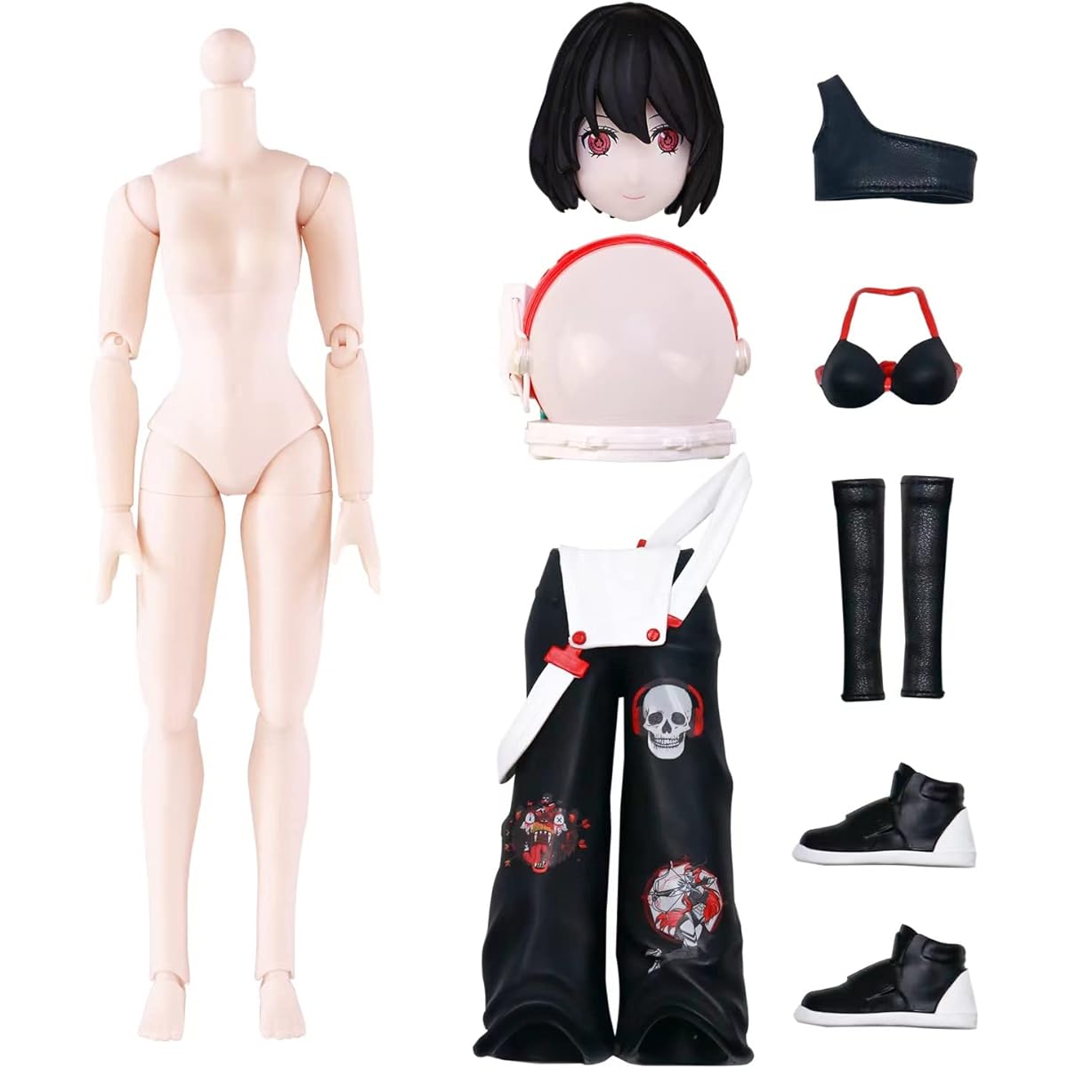 SacPero Space Doll 8.9 Inch Astronaut Doll with Helmet 26 Articulated Doll Metaverse Doll Stretchable DIY Toy Boys Girls (Winter)