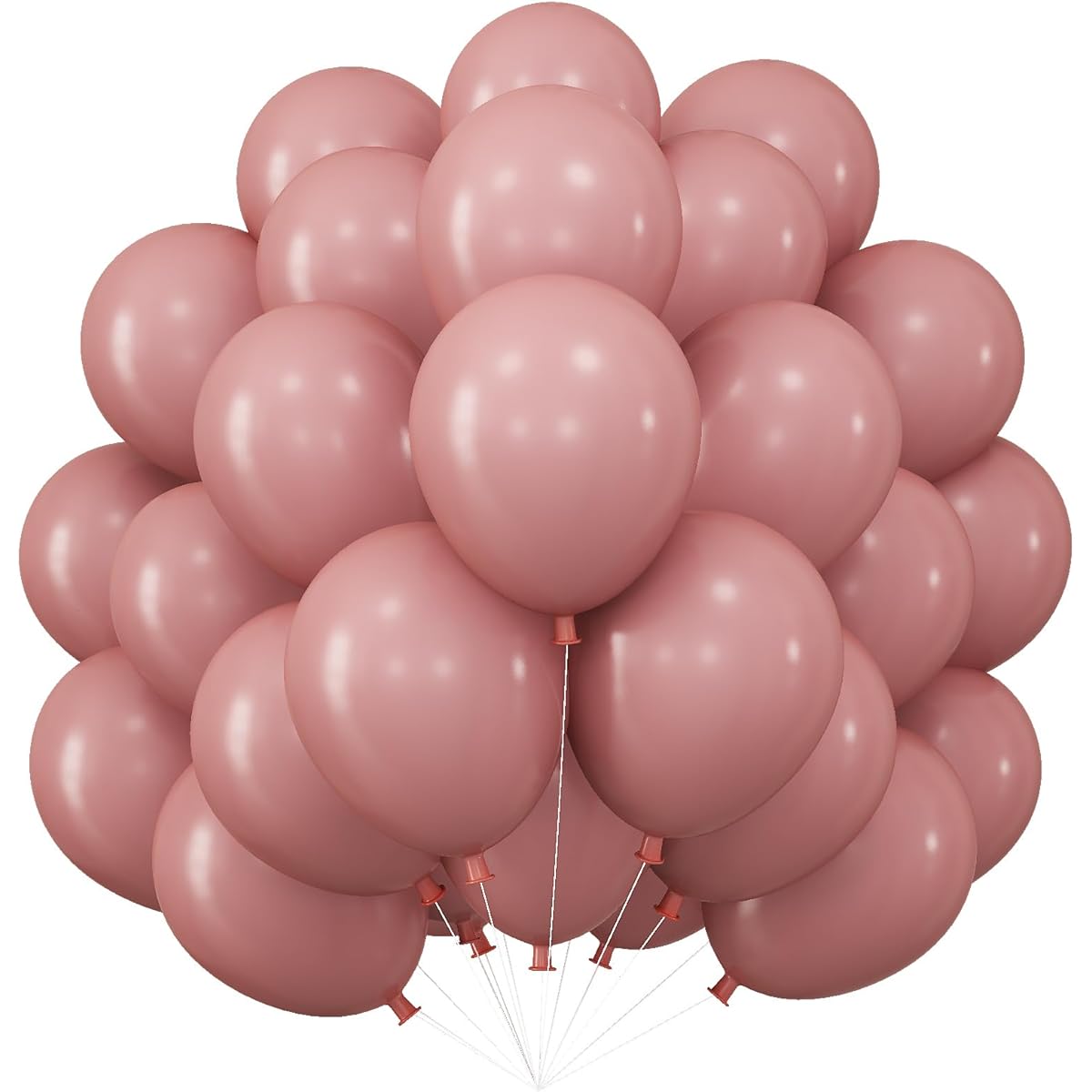 Dusty Pink Balloons Double Stuff 50pcs 10inch Dusty Rose Helium Latex Balloons Retro Blush Pink Mauve Party Balloons Boho Pink Balloons for Girls Birthday Baby Shower Wedding Party Decorations