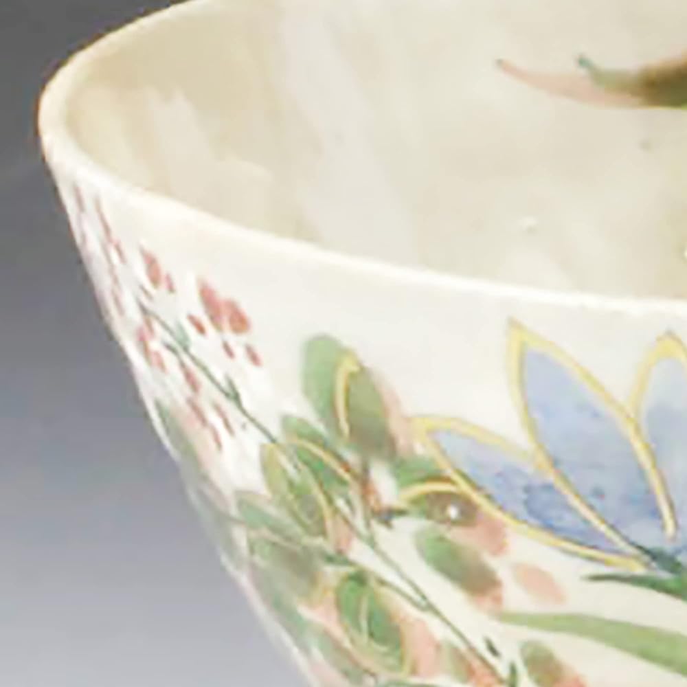 Kyoto ware Kiyomizu ware Hokuya kiln set rice bowl Autumn breeze LHA460