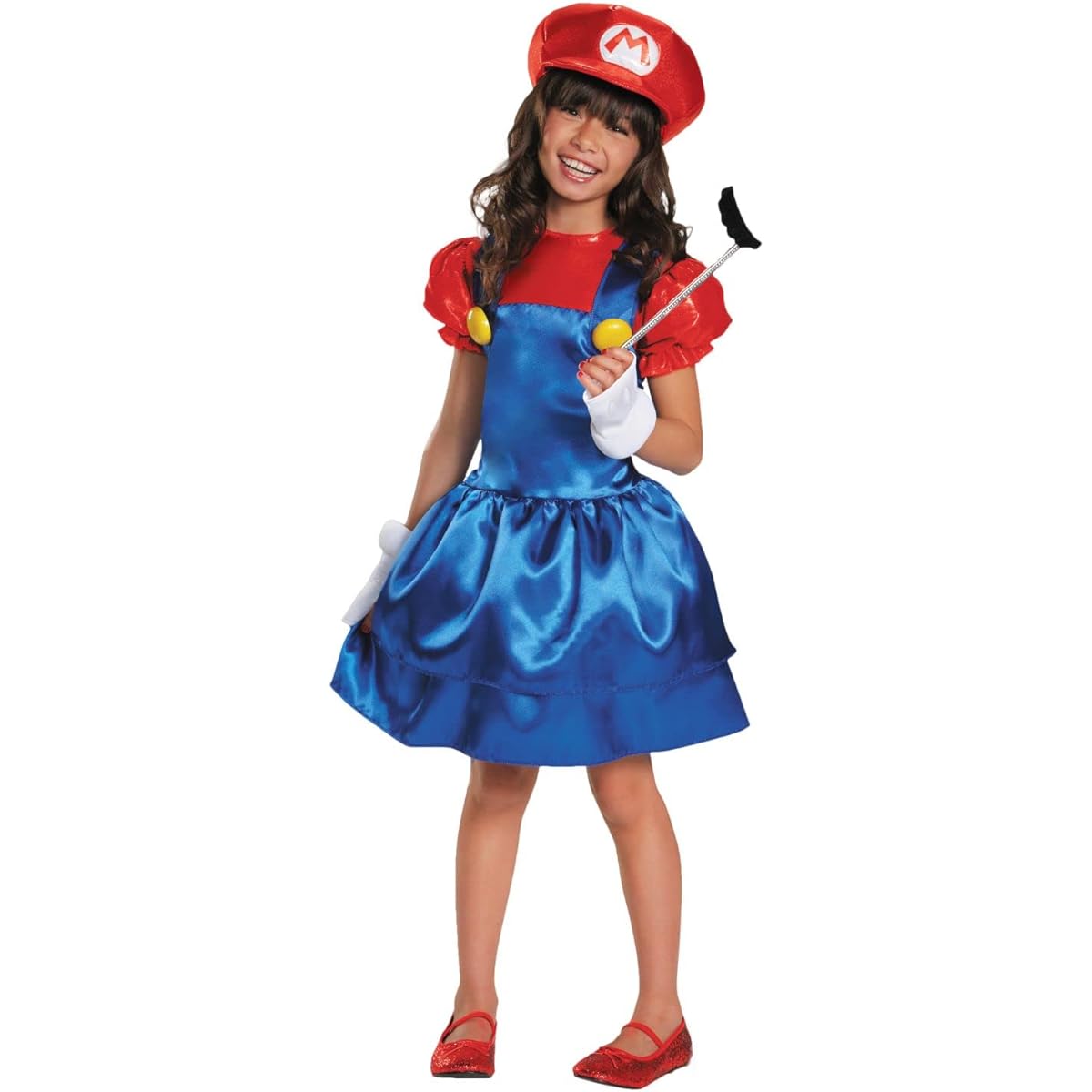 Super Mario Bros: Mario w/Skirt Child Costume Super Mario Bros: Mario w/Skirt Child Costume♪Halloween♪Size: M (7-8)
