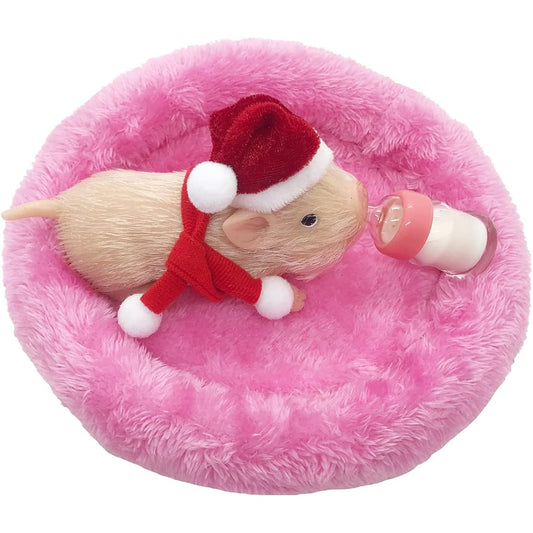 VOLOBE 5 Inch Silicone Piglet with Accessories Soft Mini Realistic Silicone Animal Kids Christmas Gift (Christmas Dragon)