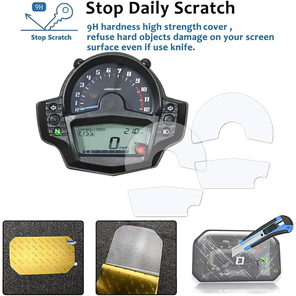 DEMUR Kawasaki Vulcan S/Cafe 2017-2022 Vulcan Motorcycle Instrument Dashboard Cluster Scratch Protection Definition Film Dashboard Screen Protector (Size : 5 PCS)